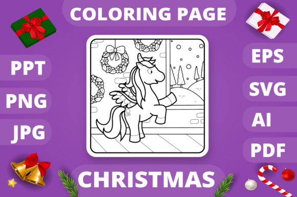 A Cute Christmas Coloring Design for Crafted Holiday Projects