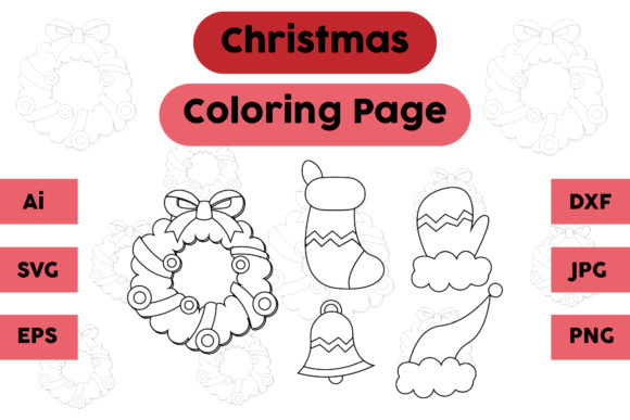 A Designer’s Review of the Christmas Coloring Page Cute Set Graphics