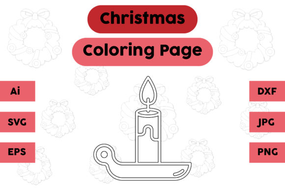 A Festive Candle Graphic for Holiday Design Projects