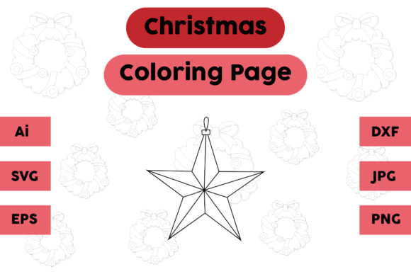 A Festive Star Graphic for Design Projects and Coloring Pages