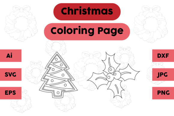 A Graphic Designer's Review of the Christmas Coloring Page Tree Plum Set