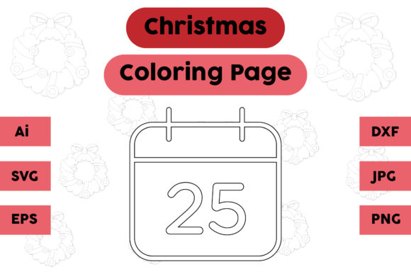 A Practical Review of the Christmas Calendar 01 Graphic for Coloring Pages
