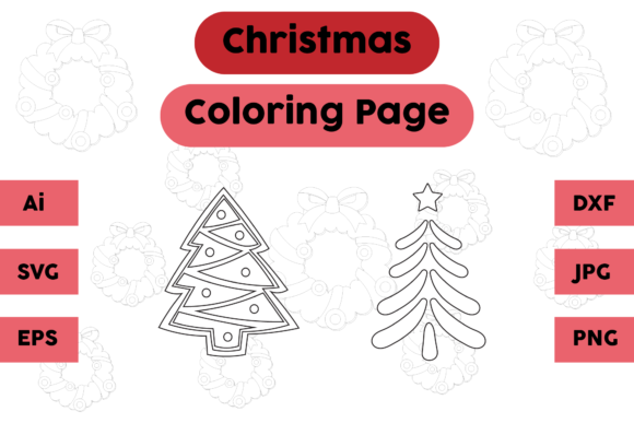 A Professional Review of Christmas Coloring Page Tree Set 03 Graphics