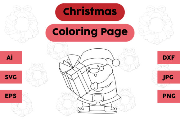 A Santa Claus Coloring Page for Versatile Graphic Design