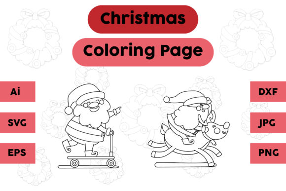 A Santa Claus Coloring Page for Your Embroidery Project