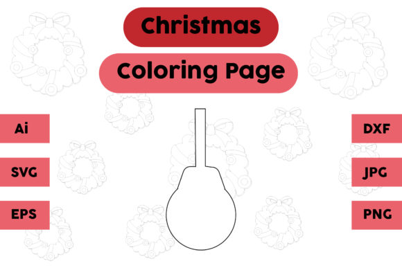 Christmas Coloring Page Decoration 02 Graphics for Creative Products