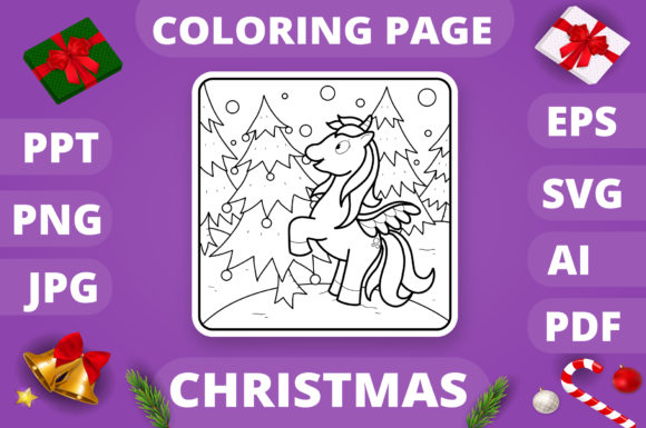 Christmas Coloring Page for Kids: A Graphic Asset Review for Publishers