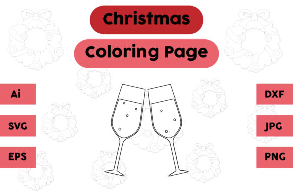 Christmas Coloring Page - Glass Cup 02: A Graphics Asset Review