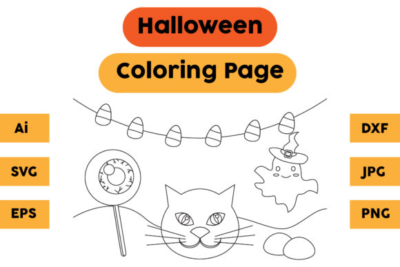 Crafting with Halloween Coloring Page 45: A Graphics Asset Review