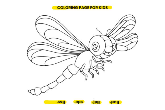 Dragonfly Coloring Page Graphics for Nature‑Themed Branding