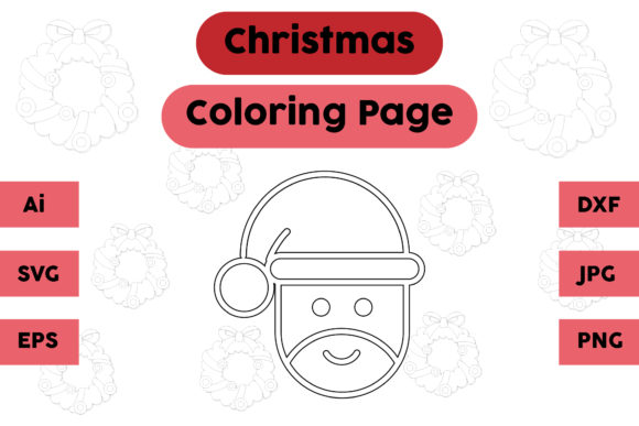 Santa Claus Coloring Page: A Versatile Graphic for Holiday Products